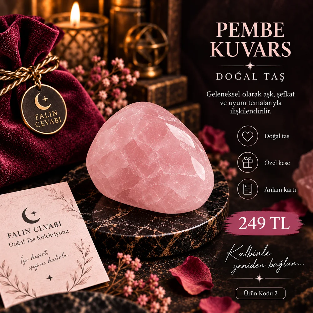Pembe Kuvars Doğal Taş